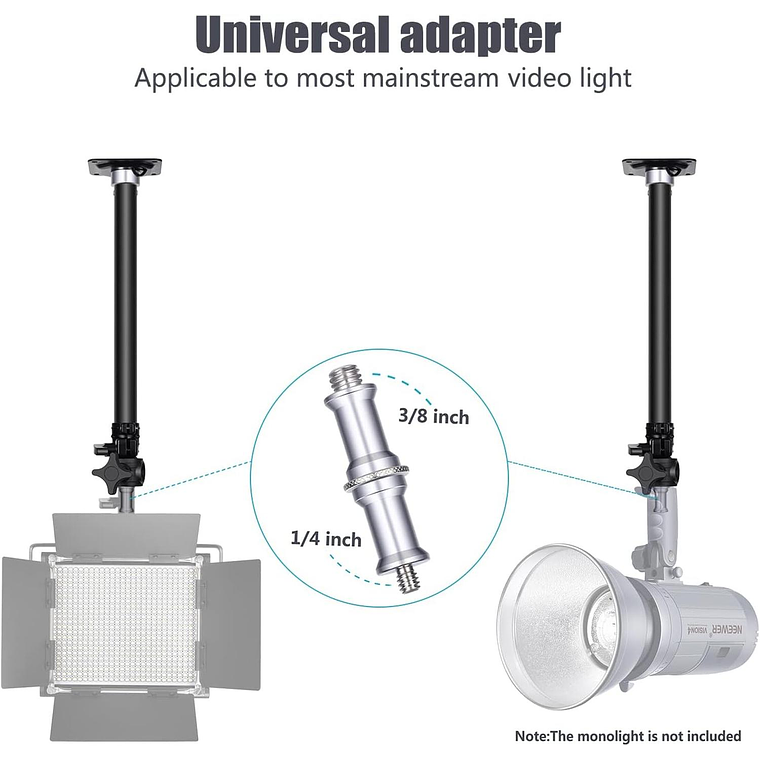 Soporte de luces para pared o techo extensible Neewet ST-WM60 2