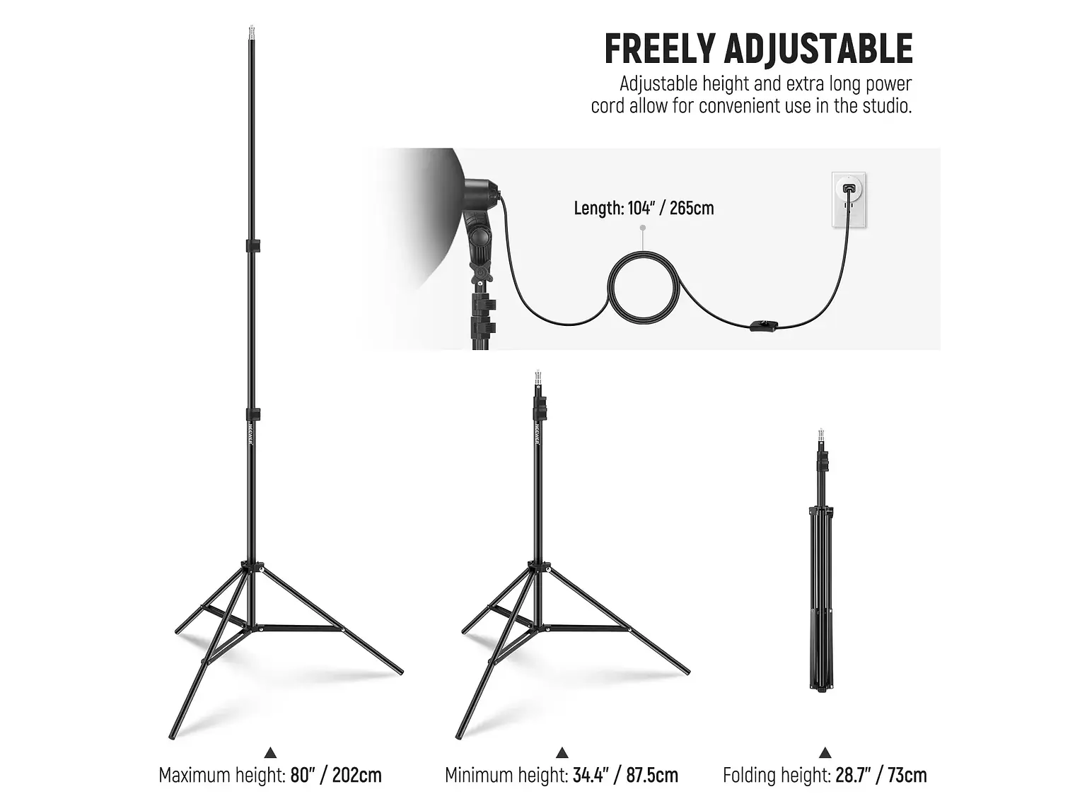 Kit Softbox LED Neewer NK300 5700K 3