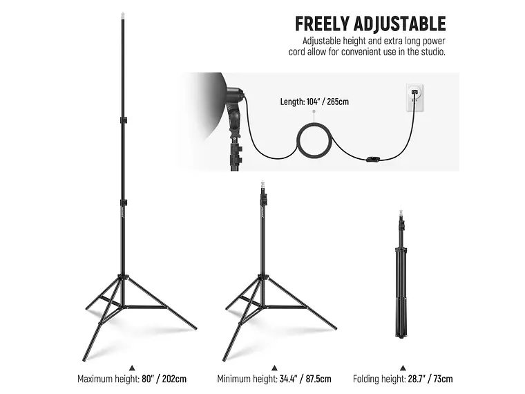 Kit Softbox LED Neewer NK300 5700K 3