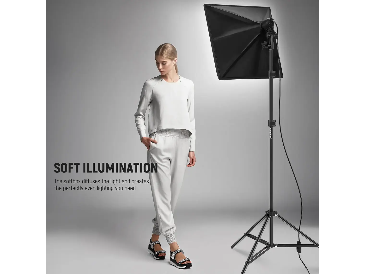 Kit Softbox LED Neewer NK300 5700K 4