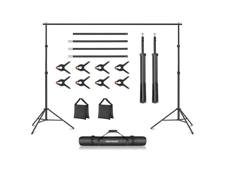 Sistema de soporte de fondo para estudio fotográfico ajustable NEEWER 2,1 x 3 m 1