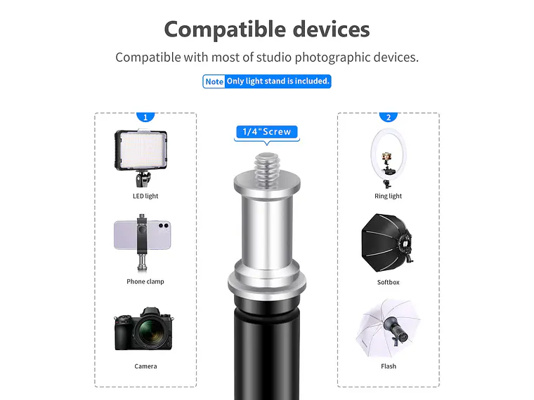 NEEWER ST-200 Soporte de luz para fotografía de 200 cm 5