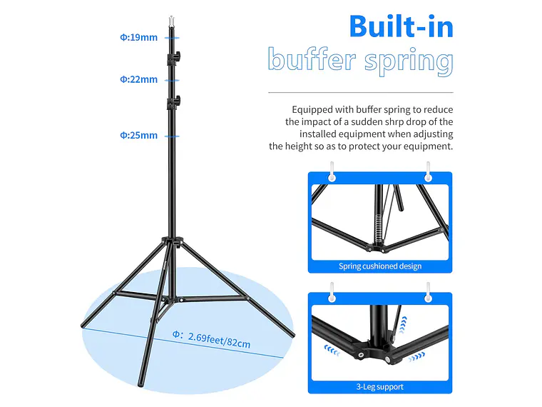 NEEWER ST-200 Soporte de luz para fotografía de 200 cm 2