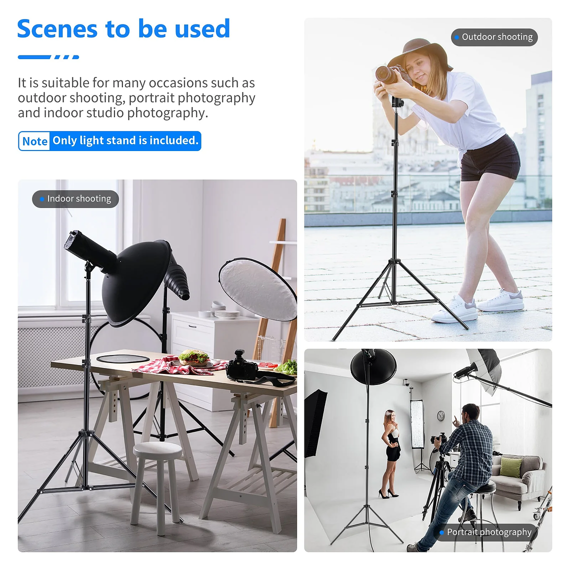NEEWER ST-200 Soporte de luz para fotografía de 200 cm 4