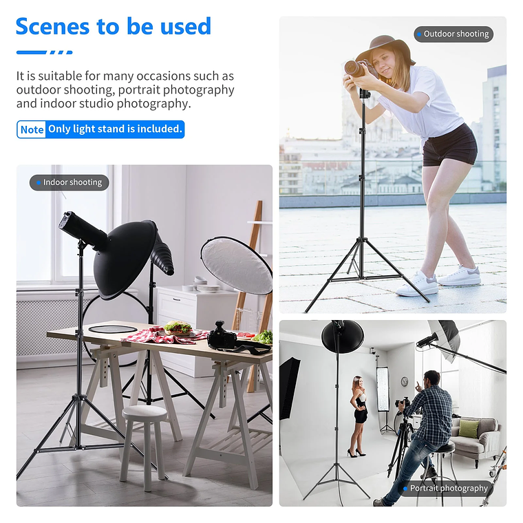 NEEWER ST-200 Soporte de luz para fotografía de 200 cm 4
