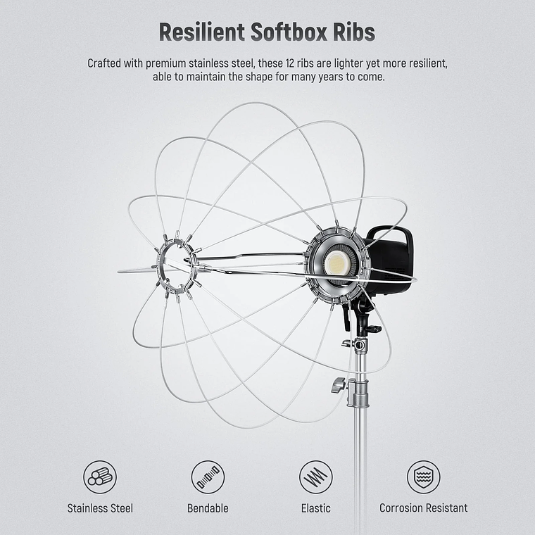 NEEWER Softbox NS65L con liberación rápida en un solo paso 2