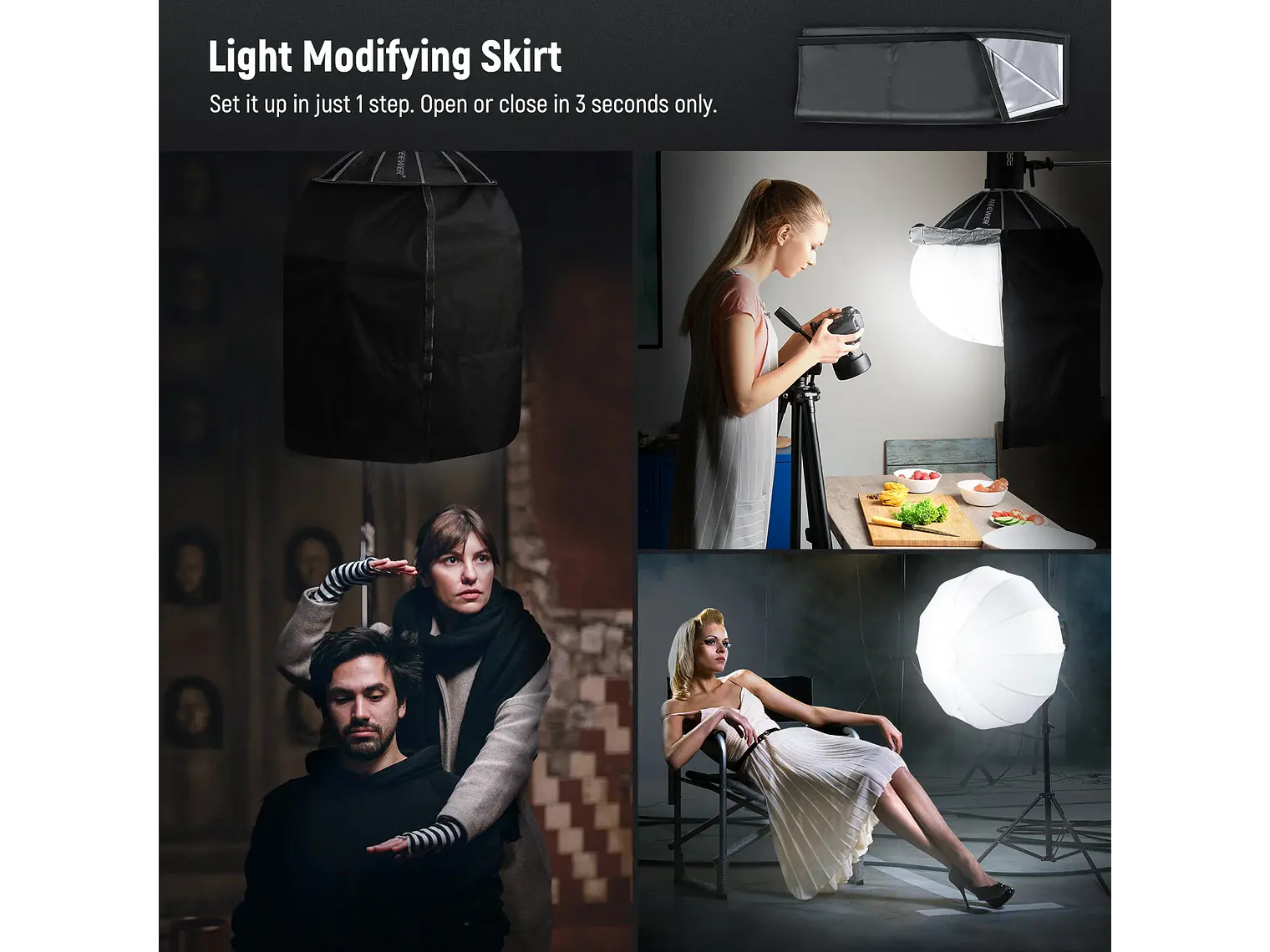 NEEWER Softbox NS65L con liberación rápida en un solo paso 5