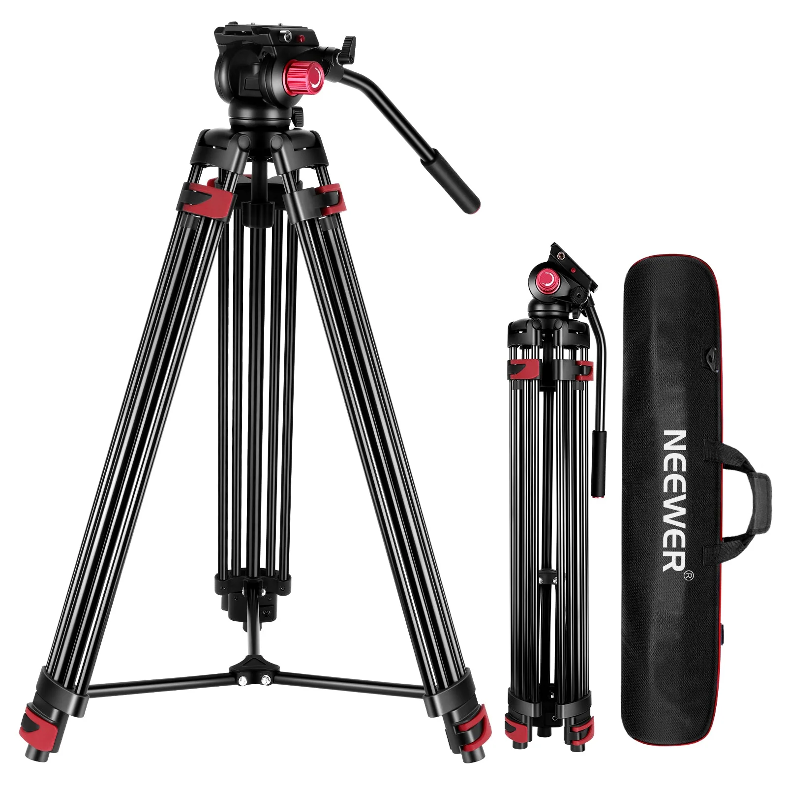 Neewer Tripode de Video TPM200 200cm con Cabezal Fluido