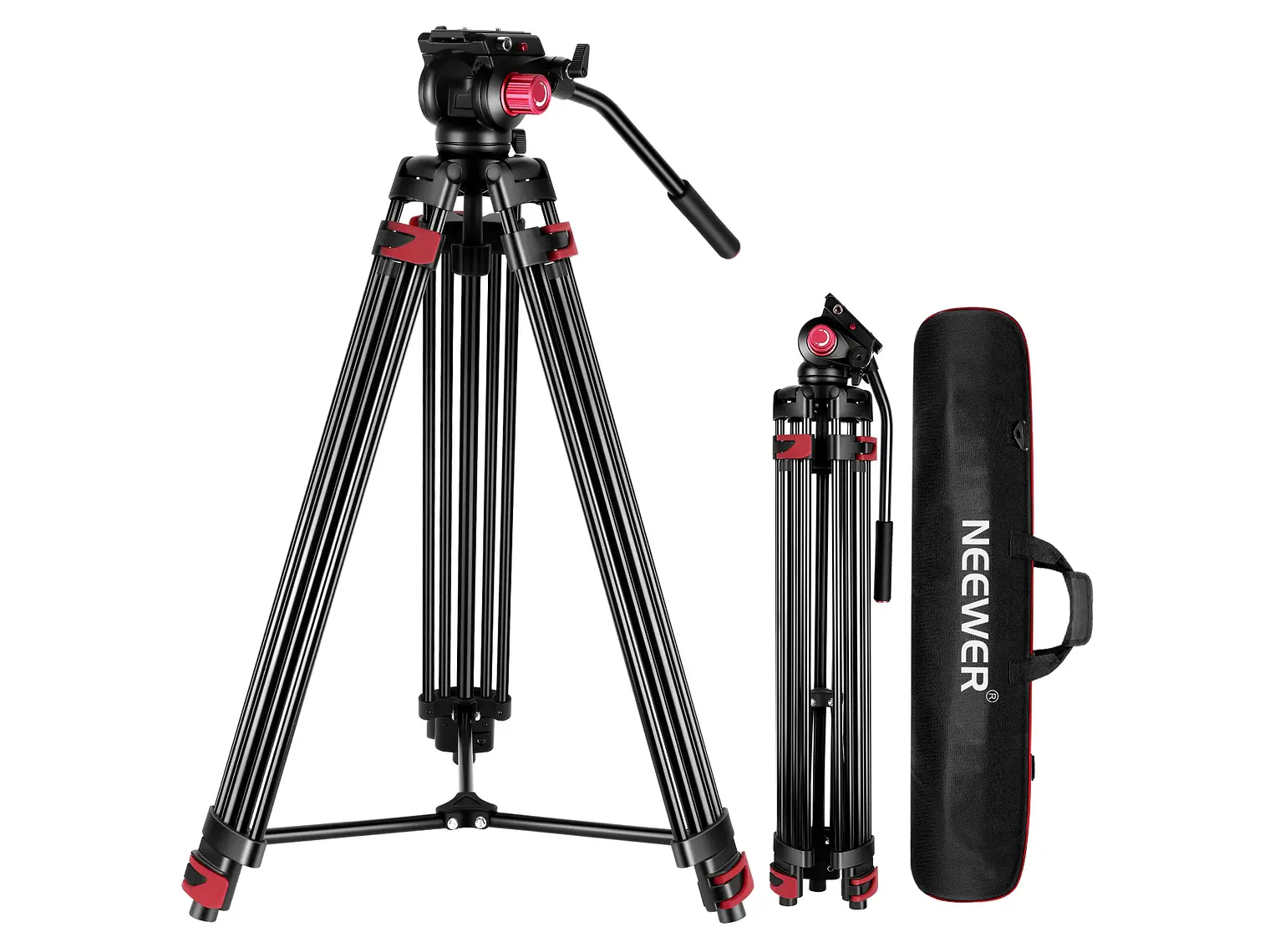 Neewer Tripode de Video TPM200 200cm con Cabezal Fluido 1