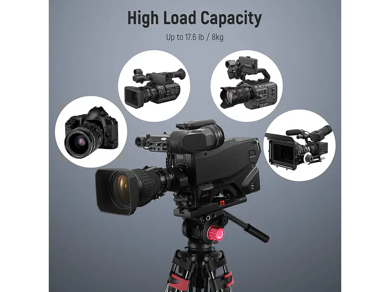 Neewer Tripode de Video TPM200 200cm con Cabezal Fluido 3