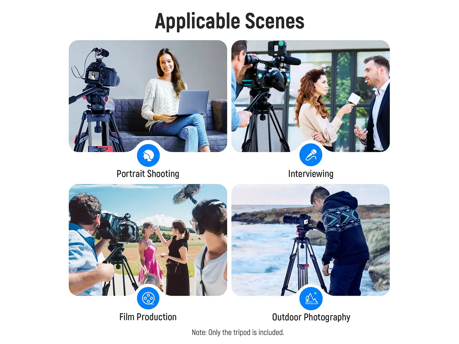 Neewer Tripode de Video TPM200 200cm con Cabezal Fluido 5