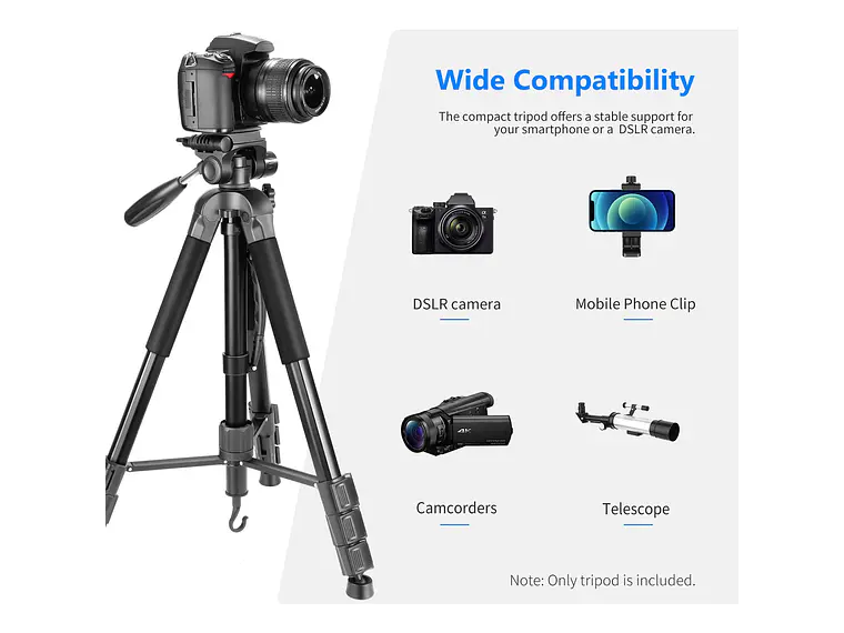 Trípode y monopié para cámara 2 en 1 NEEWER SAB264 de 70''/177 cm 3