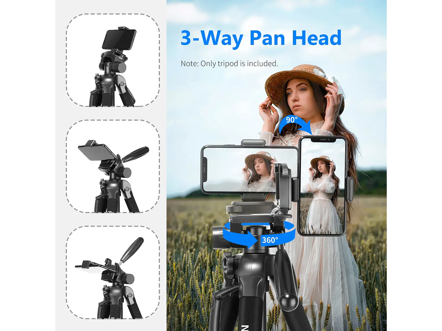 Trípode y monopié para cámara 2 en 1 NEEWER SAB264 de 70''/177 cm 8