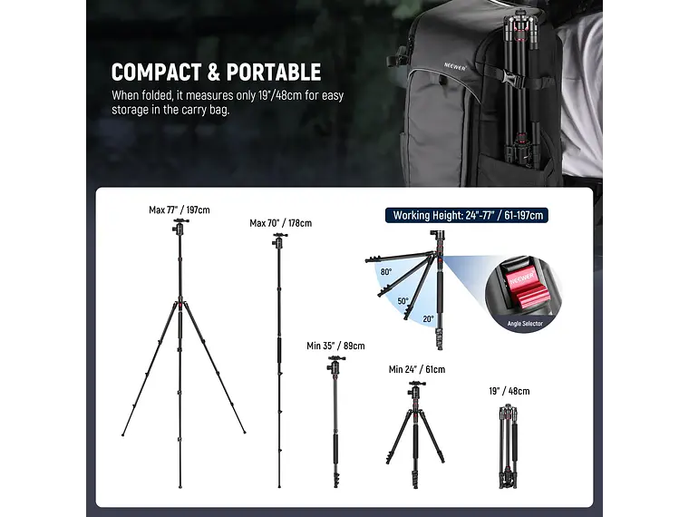 Neewer Trípode Monopie 195cm con Soporte y Control Remoto 2