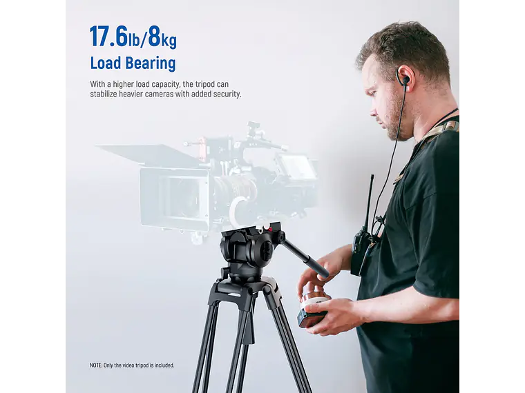 Trípode de vídeo NEEWER BASICS TP37 de 187cm con cabezal fluido 3