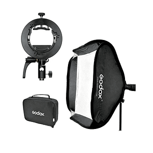 Godox Softbox 60x60 + Adaptador Bowens para Flash redondo y cuadrado