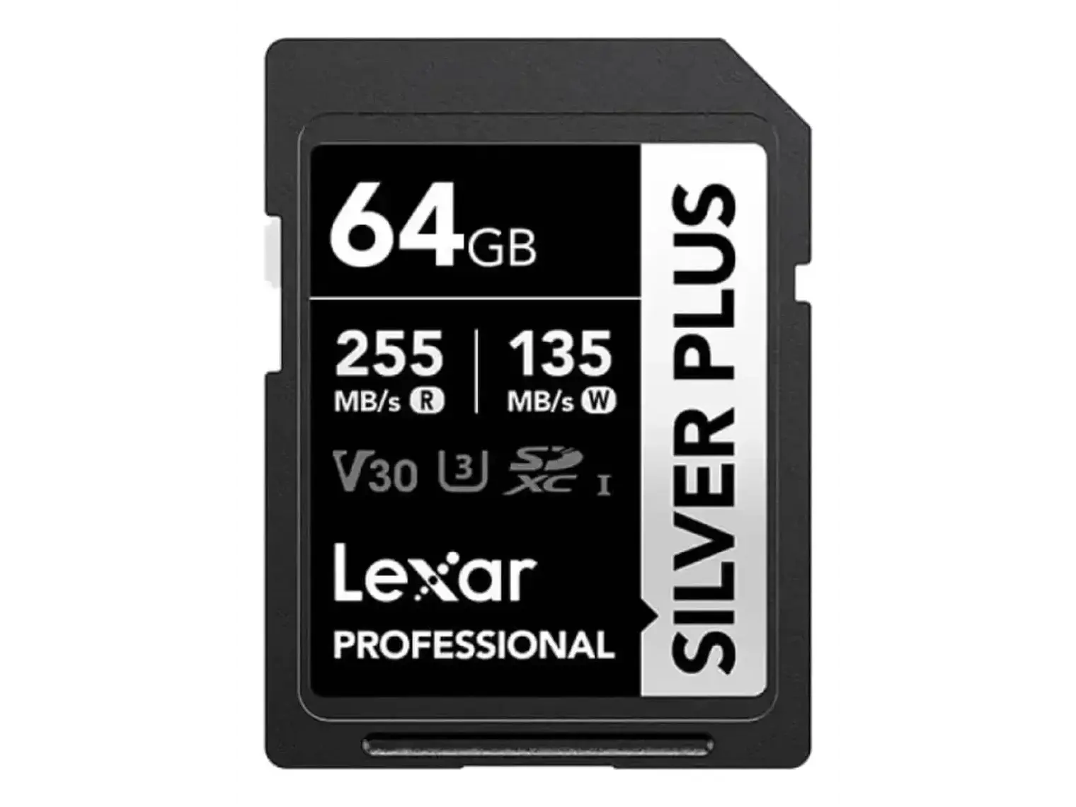 Tarjeta Memoria Lexar 64GB SDXC SILVER PLUS UHS-I V30 255MB/s-135MB/s 1