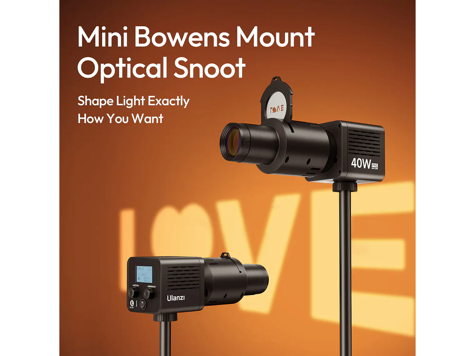 Ulanzi LAS007 Proyector Optical Snoot Montura Mini Bowens L077 6