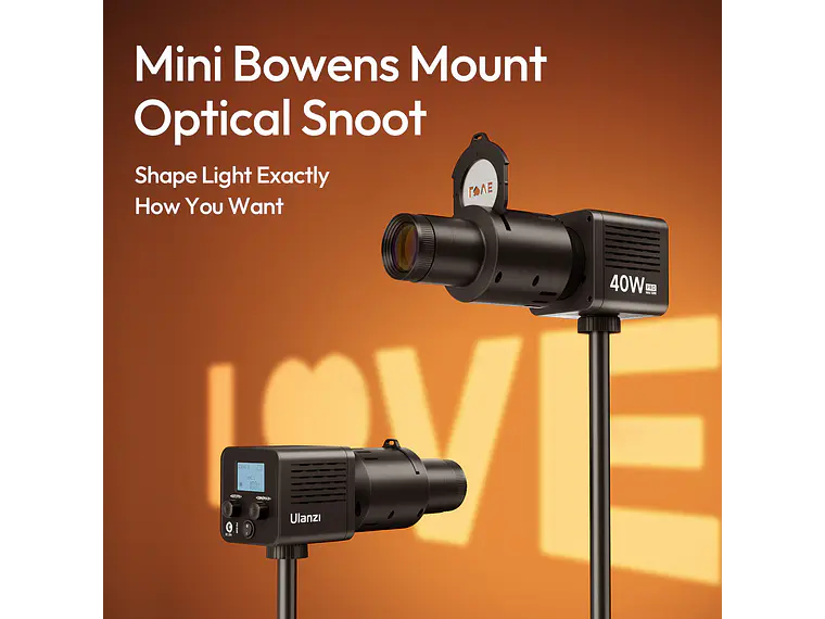 Ulanzi LAS007 Proyector Optical Snoot Montura Mini Bowens L077 6
