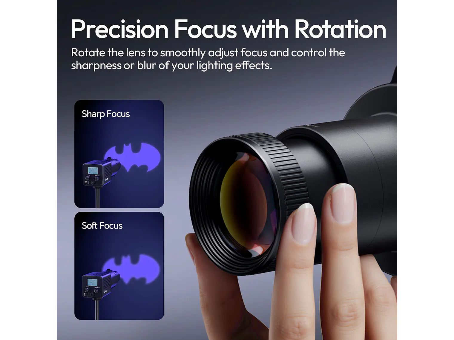 Ulanzi LAS007 Proyector Optical Snoot Montura Mini Bowens L077 10