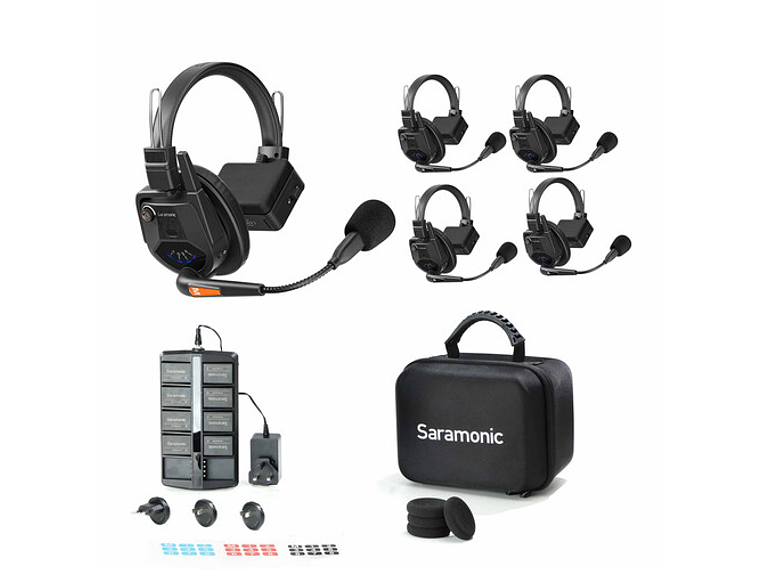 Saramonic Sistema Intercom WiTalk 9 PRO para 4 Usuario 1.9Ghz Full-Duplex 1