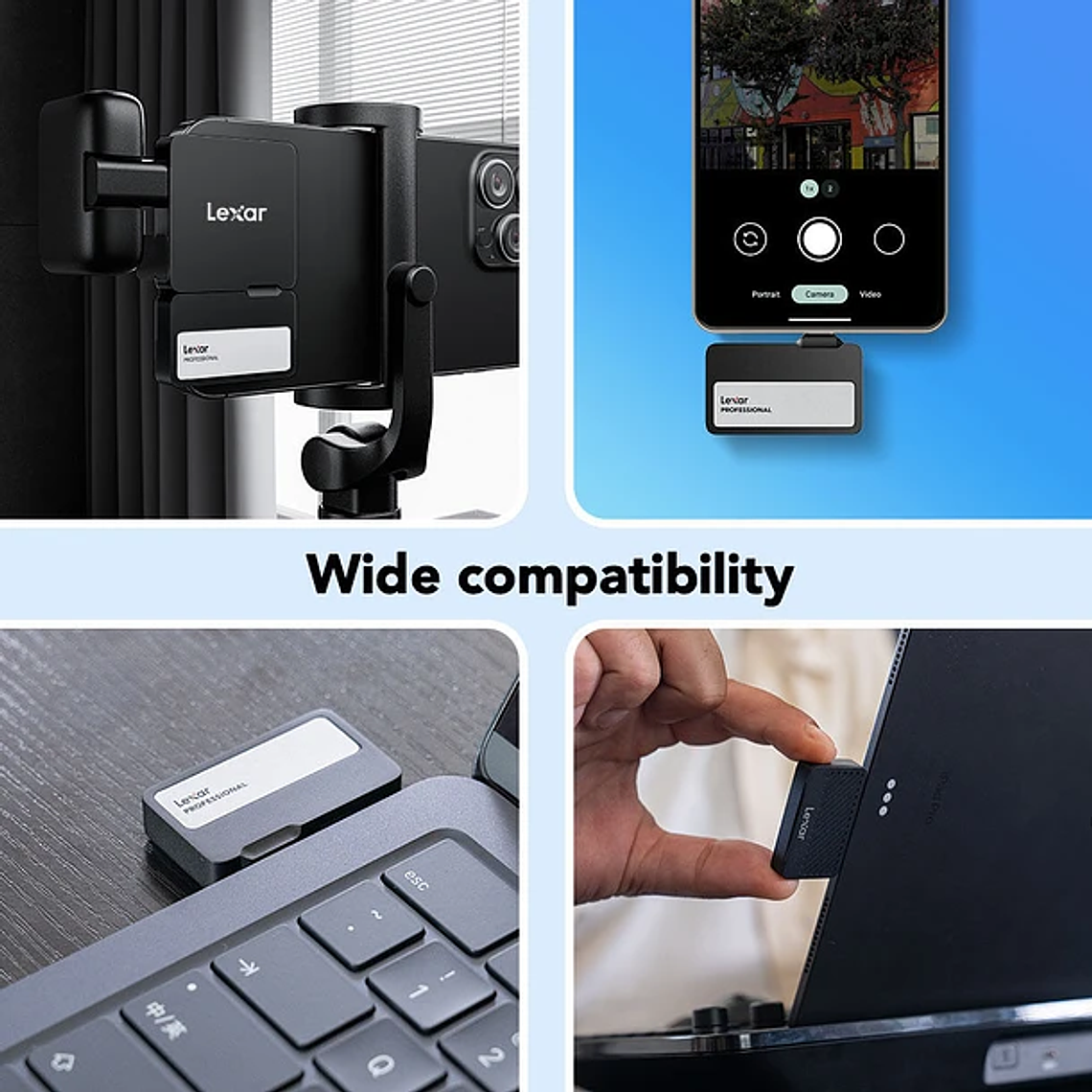 Lexar Professional Go USB 3.2 Gen 2 Portable SSD con Hub 5