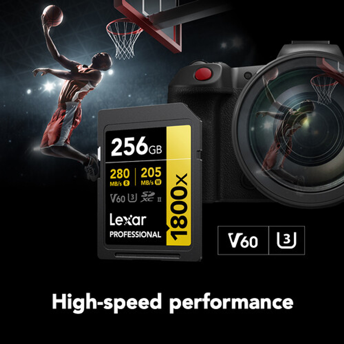 Lexar Professional de 256 GB, 1800x, UHS-II SDXC 5