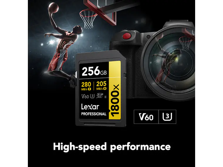 Lexar Professional de 256GB, 1800x, UHS-II SDXC 5