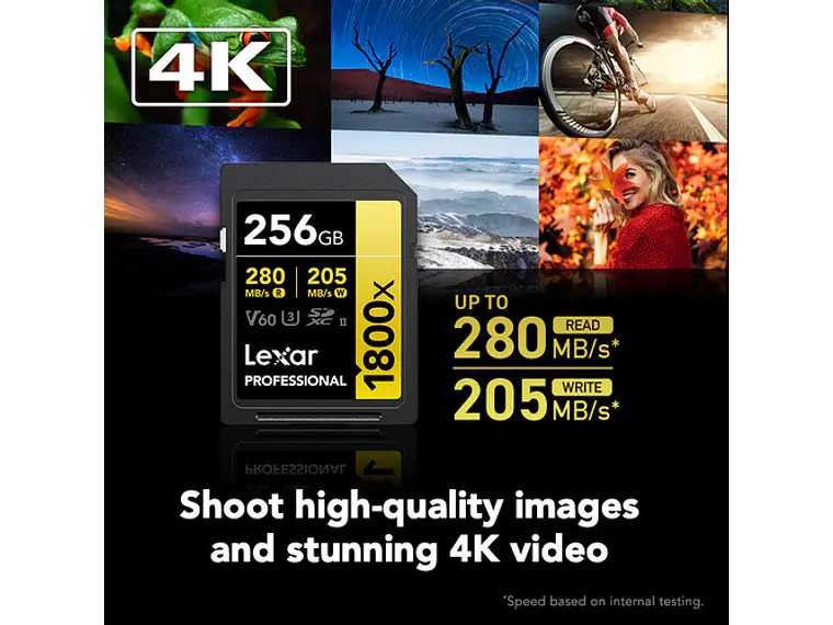 Lexar Professional de 256GB, 1800x, UHS-II SDXC 7