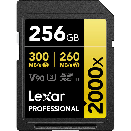 Lexar Professional de 256GB, 2000x, UHS-II SDXC