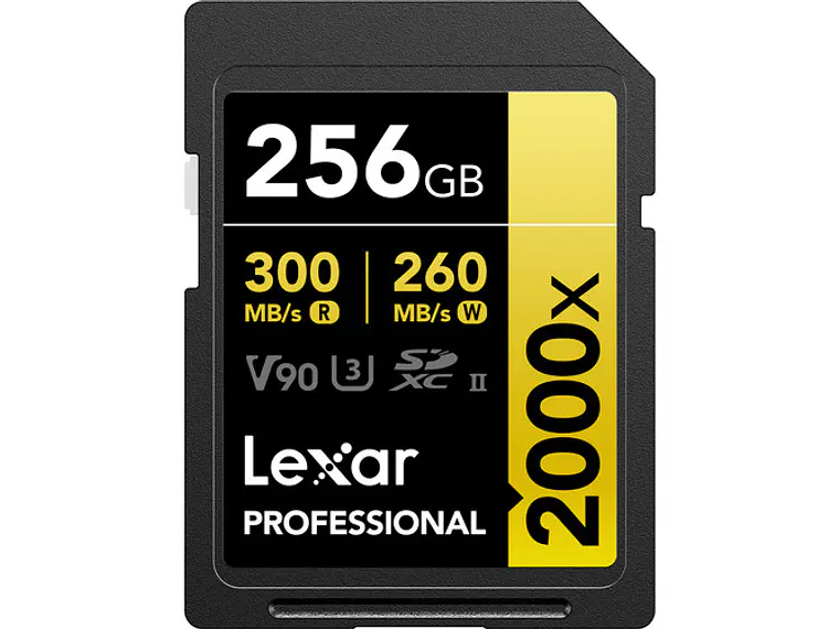  Lexar Professional de 256GB, 2000x, UHS-II SDXC 1
