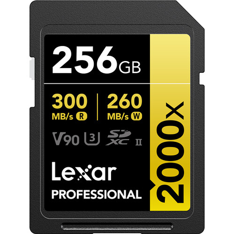  Lexar Professional de 256 GB, 2000x, UHS-II SDXC 1