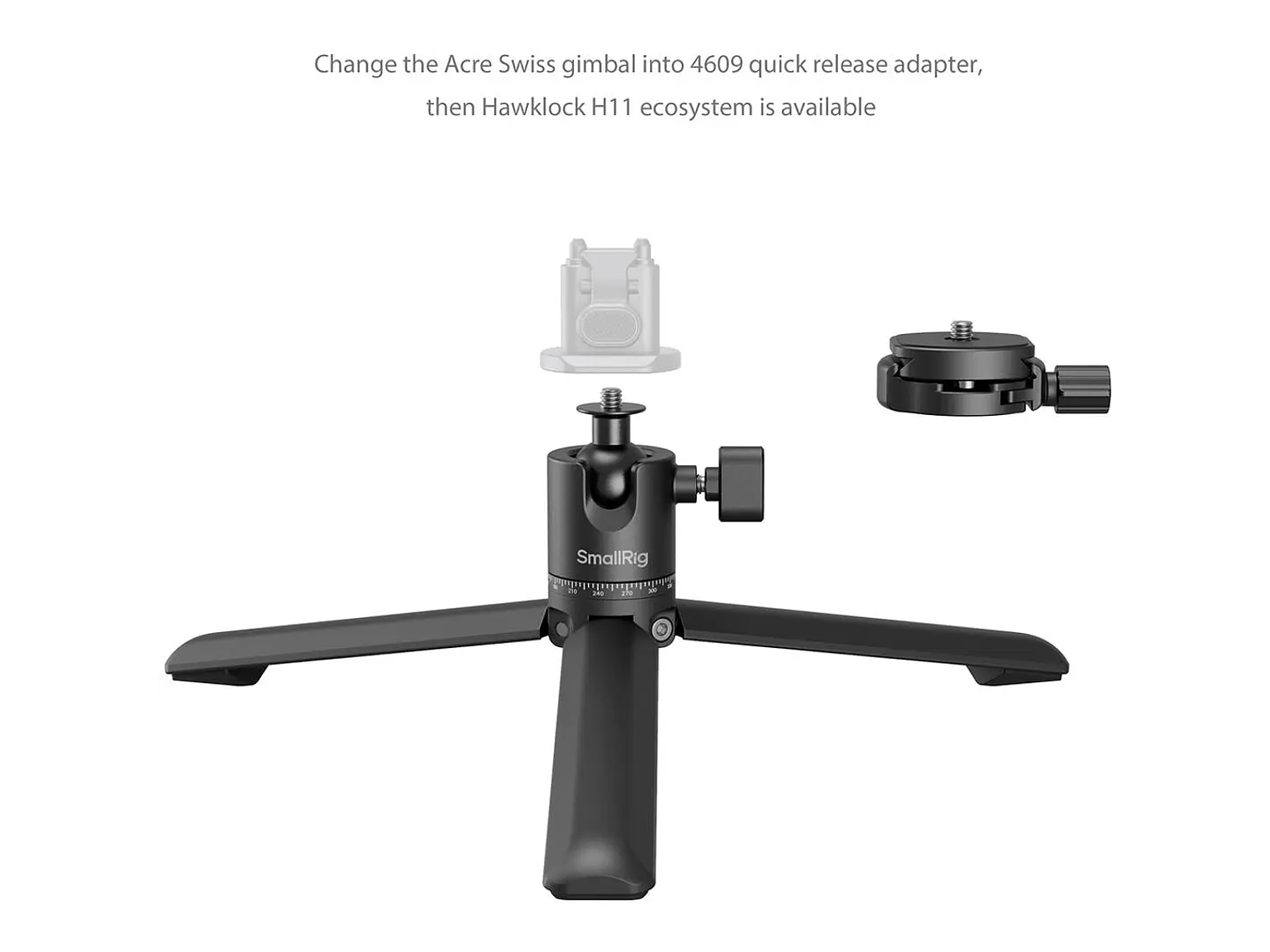 Trípode de Mesa SmallRig con Placa QR tipo Arca y Mini Rótula 3