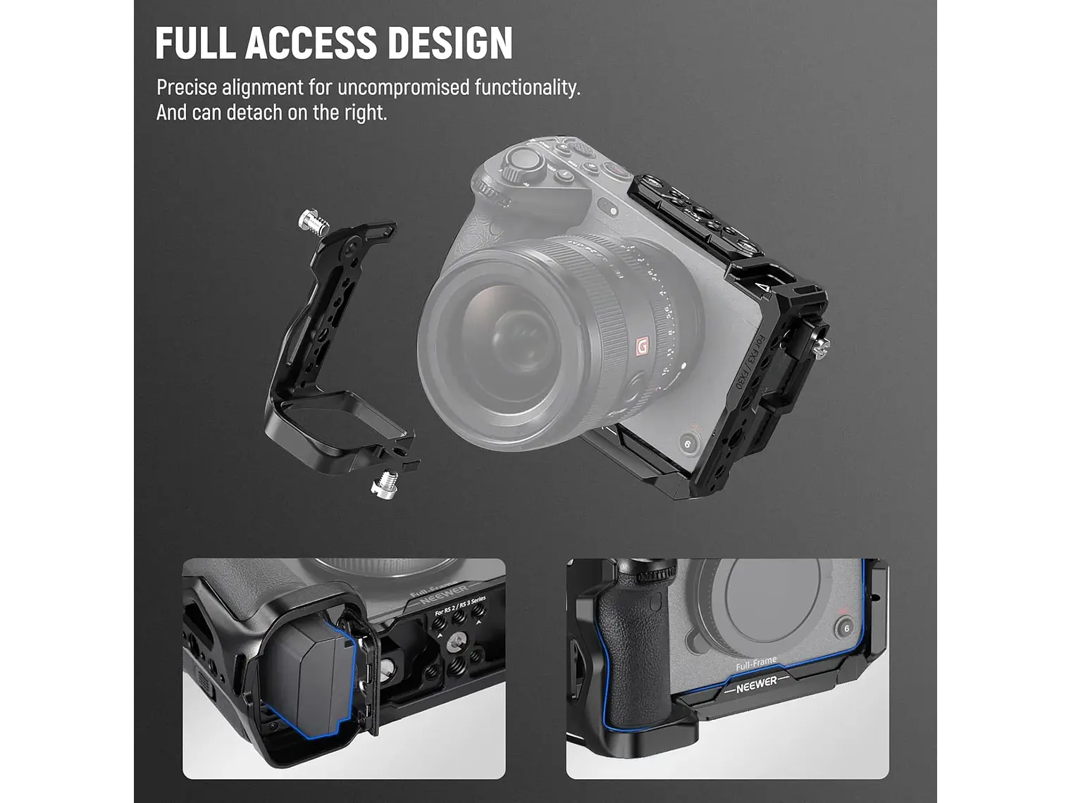 Neewer Jaula para Camara FX3/FX30 con Abrazadera 3