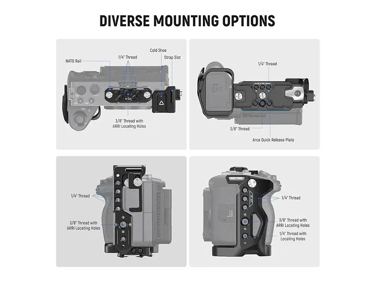 Neewer Jaula para Camara FX3/FX30 con Abrazadera 7