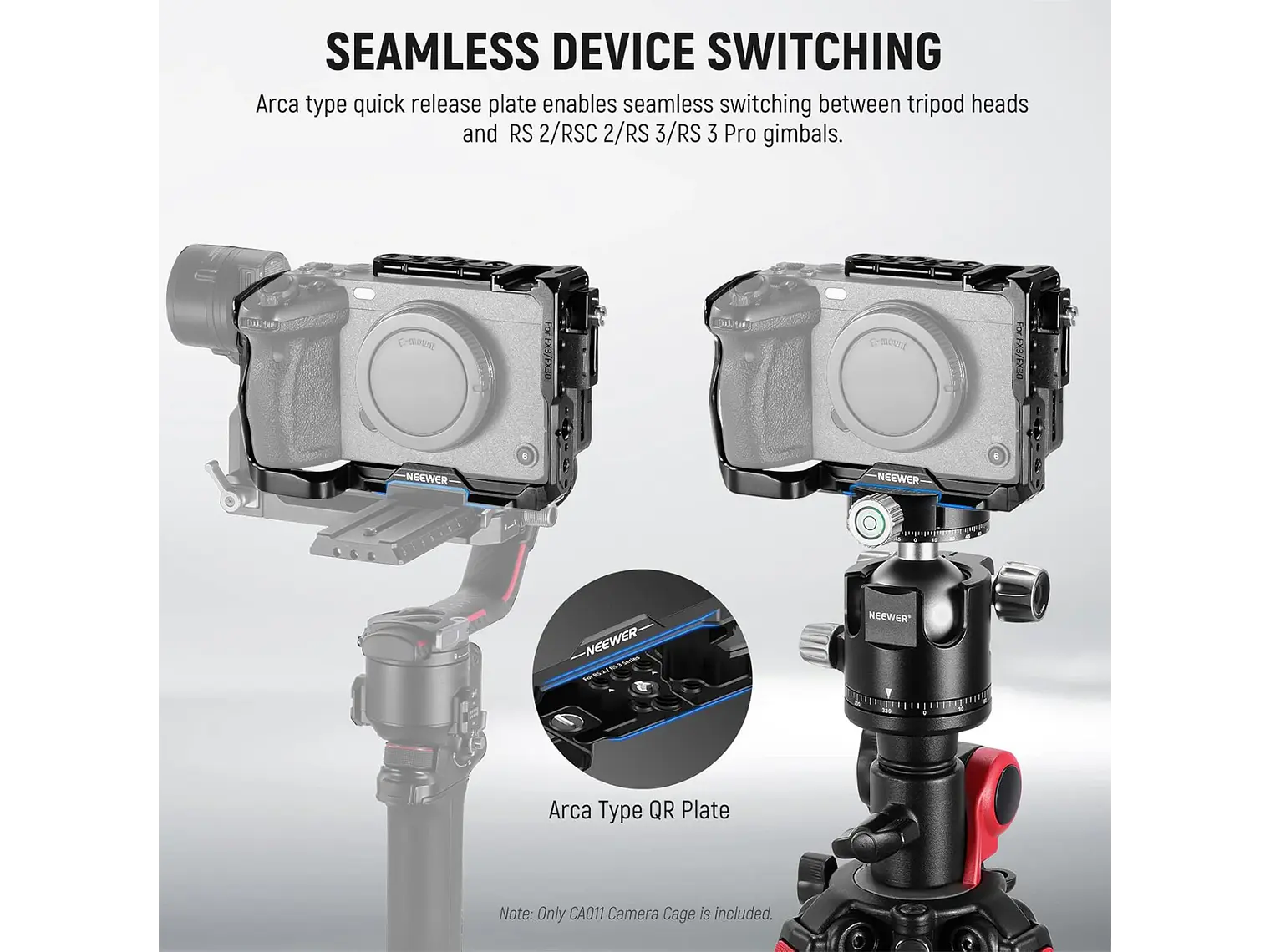 Neewer Jaula para Camara FX3/FX30 con Abrazadera 8