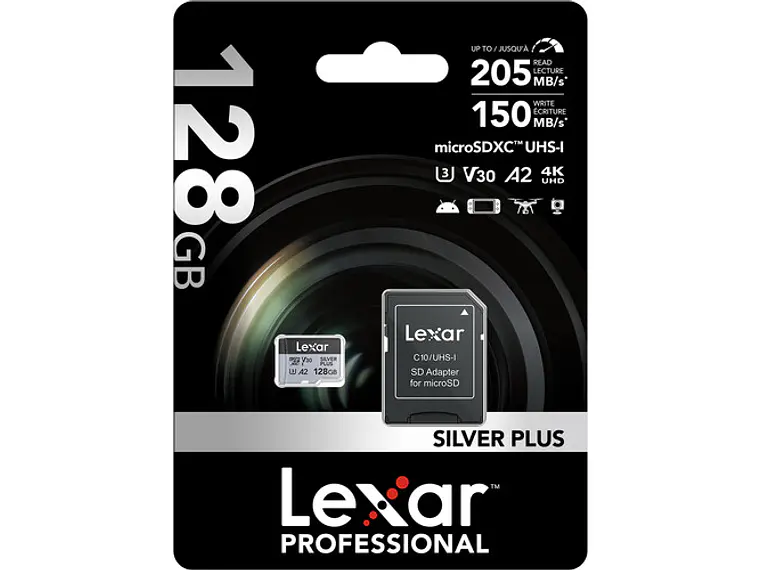 Tarjeta Memoria LEXAR 128GB MICRO SDXC UHS-I/ V30 A2 205mb/s/150mb/s 1