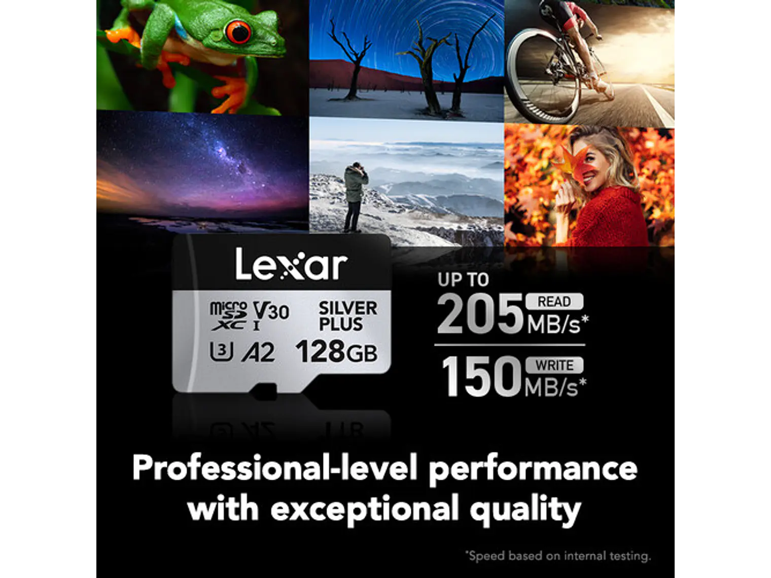 Tarjeta Memoria LEXAR 128GB MICRO SDXC UHS-I/ V30 A2 205mb/s/150mb/s 3