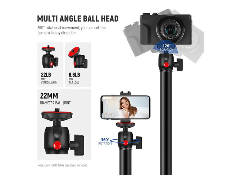 Neewer Soporte de Escritorio TL283 para Cámara 6