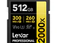 Tarjeta de memoria LEXAR 512GB 2000x SDXC UHS-II 300/260mbs V90 8K - Miniatura 1