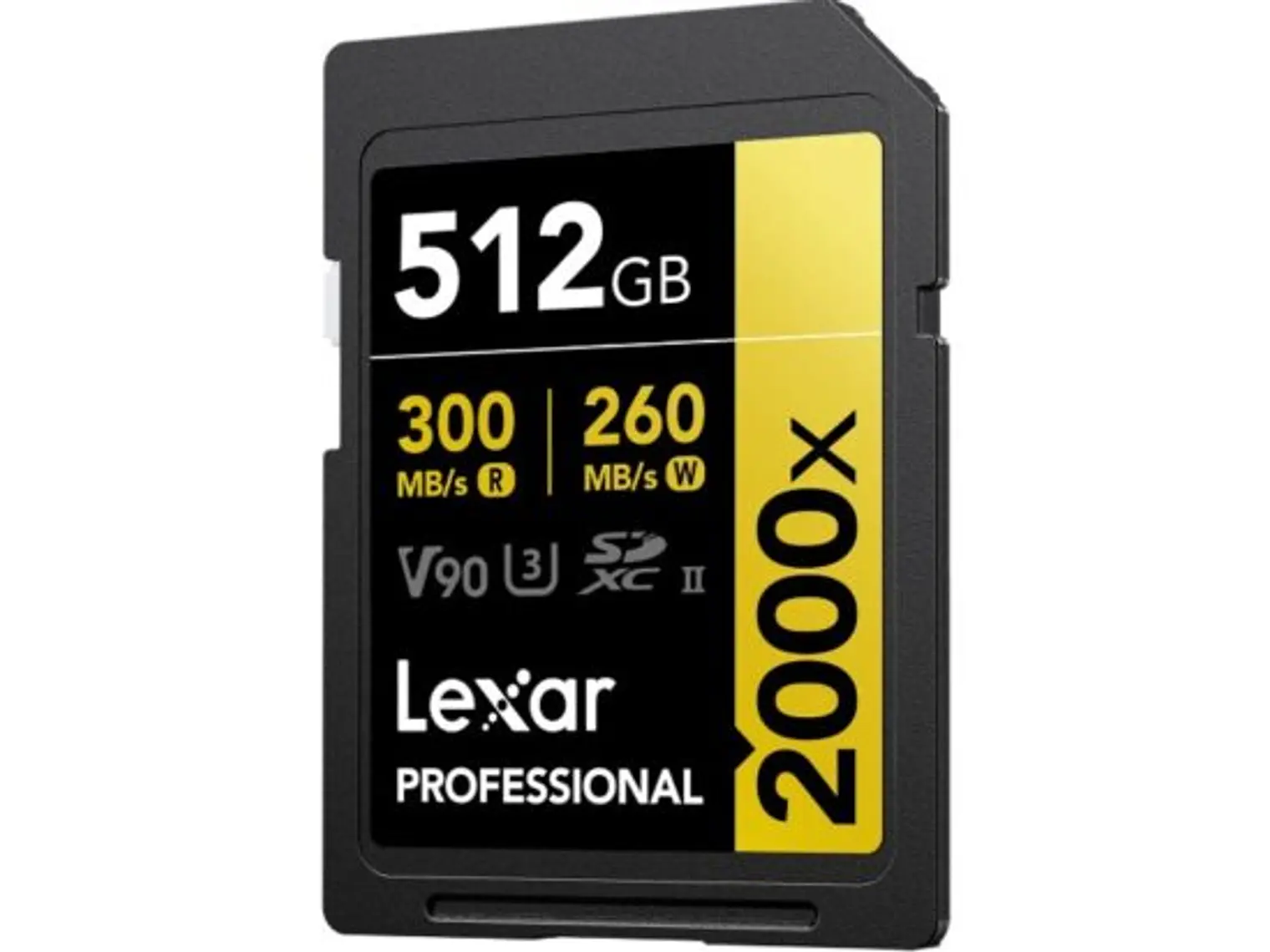 Tarjeta de memoria LEXAR 512GB 2000x SDXC UHS-II 300/260mbs V90 8K 2
