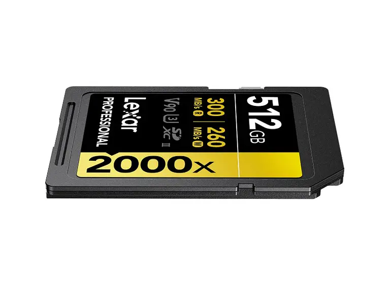 Tarjeta de memoria LEXAR 512GB 2000x SDXC UHS-II 300/260mbs V90 8K 3