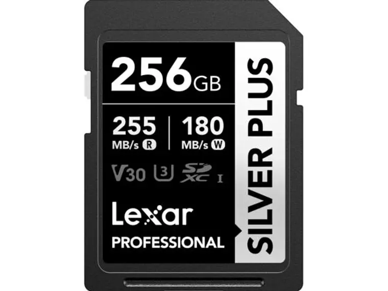 Lexar 256GB Silver plus SDXC UHS-I V30 255/180mb 2