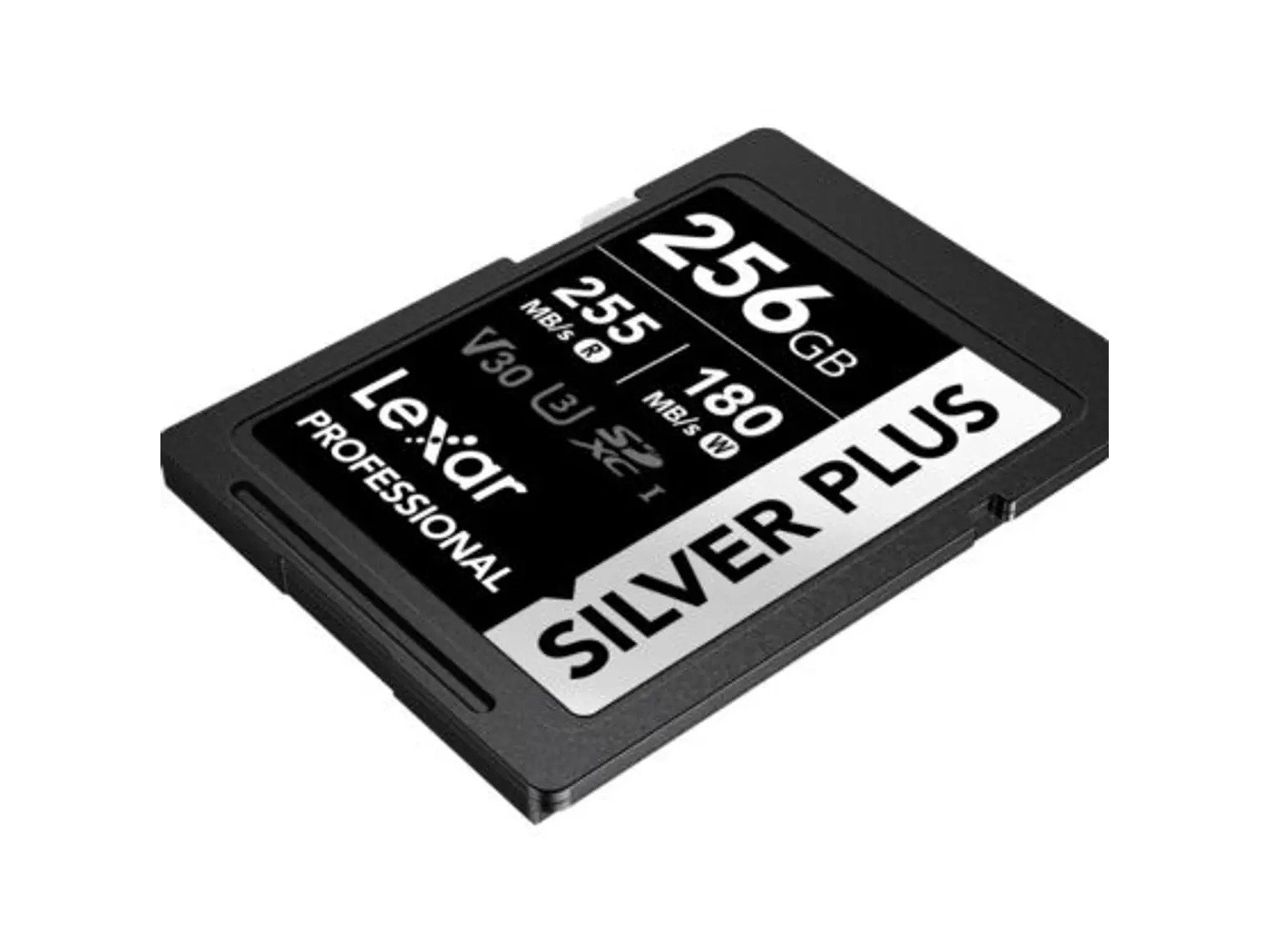 Lexar 256GB Silver plus SDXC UHS-I V30 255/180mb 3
