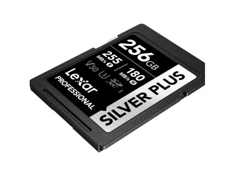 Lexar 256GB Silver plus SDXC UHS-I V30 255/180mb 3