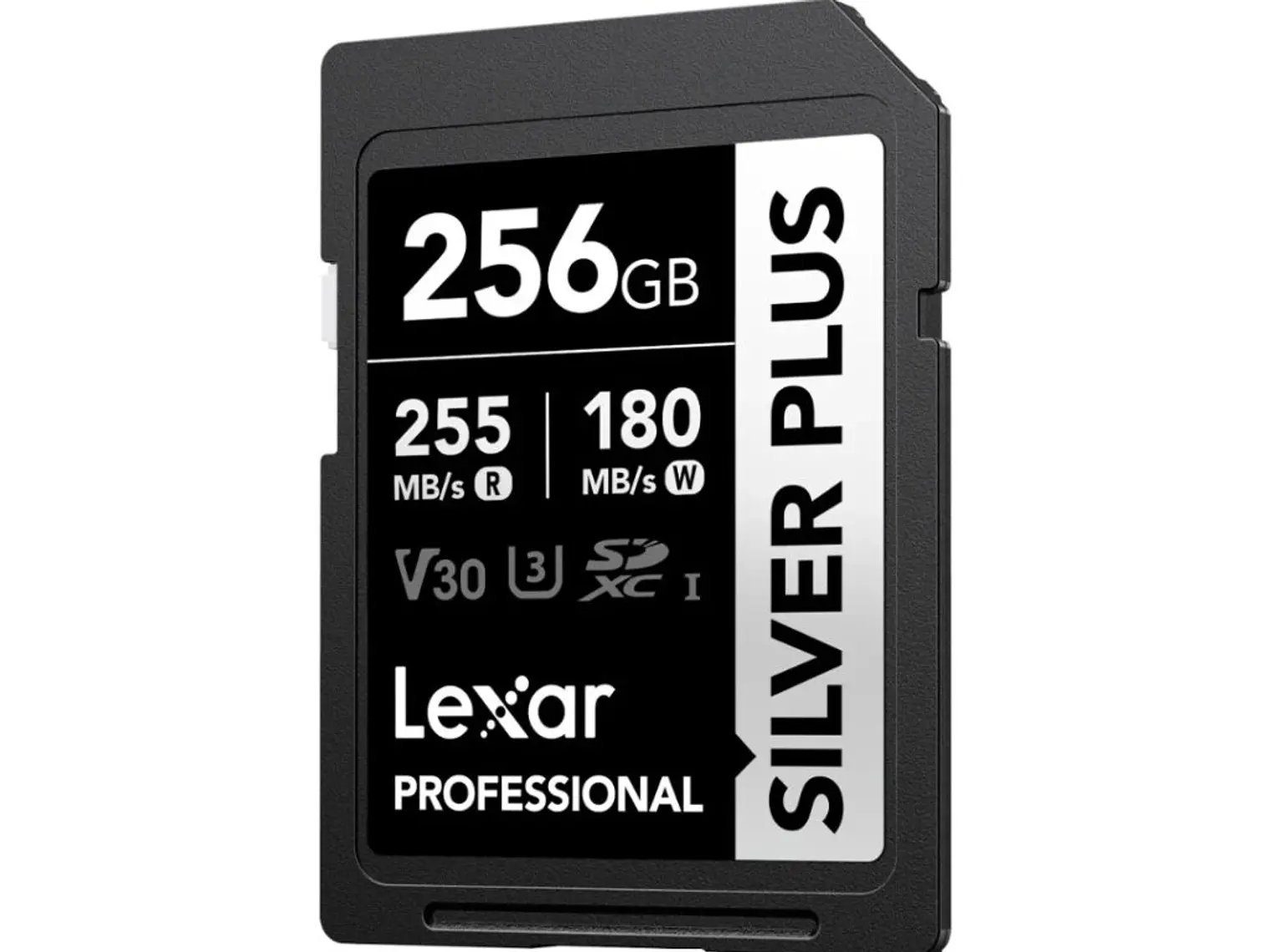 Lexar 256GB Silver plus SDXC UHS-I V30 255/180mb 4