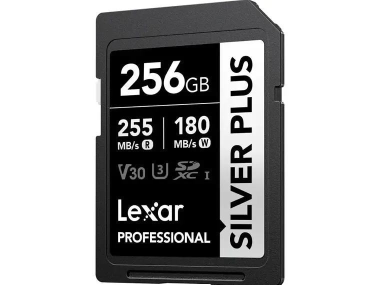 Lexar 256GB Silver plus SDXC UHS-I V30 255/180mb 4