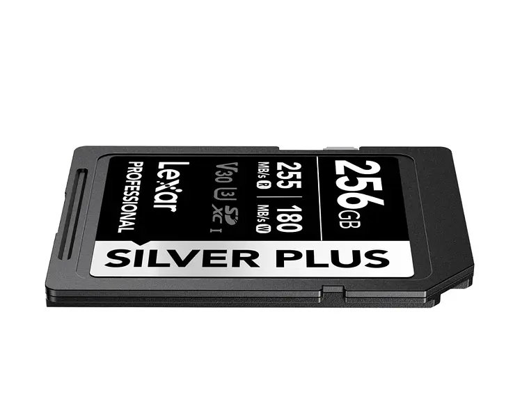 Lexar 256GB Silver plus SDXC UHS-I V30 255/180mb 5