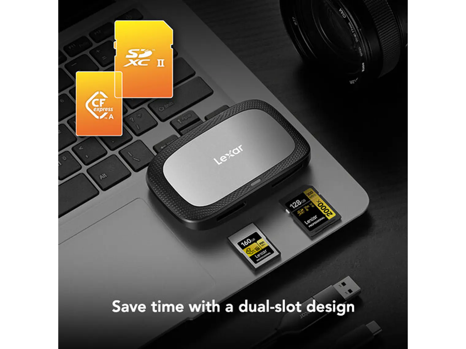 LEXAR Lector Professional CFexpress Tipo A/SD USB 3.2 Gen 2 4