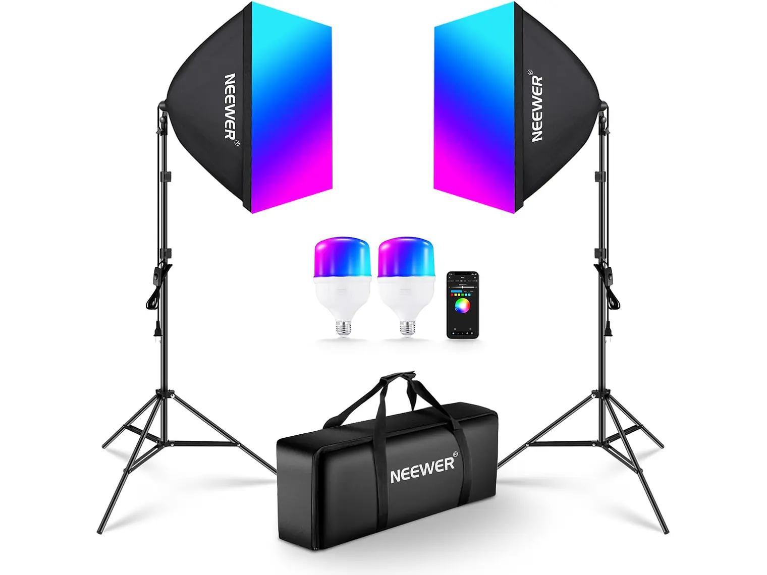 Neewer Kit Softbox LED RGB 24W NK800 1